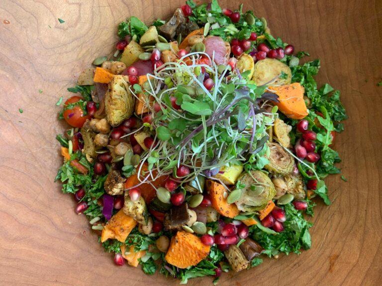 Oil Free Oven Roasted Vegetables & Chickpeas Nutmeg Notebook